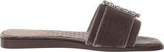 Sam Edelman Inez Light Grey Squared Open Toe Slip On Buckle Strap Slide Sandals