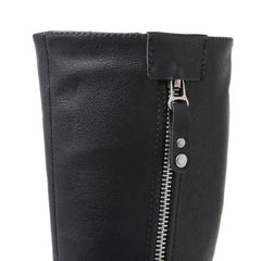 GLOBALWIN Women's Knee High Boots Side Zip Buckle Detail Riding Boots For Women
