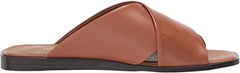 Sam Edelman Idina Saddle Synthetic Crisscrossing Straps Sole Slip-On Flat Sandal