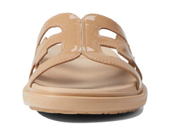 Sam Edelman Valeri Almond Open Toe Slip On Classic Leather Slides Sandals
