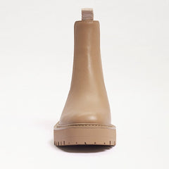 Sam Edelman Laguna Cedarwood Leather Chelsea Moto Rounded Toe Pull On Boots
