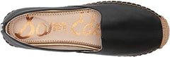 Sam Edelman Kesia Black Leather Slip On Round Toe Espadrille Platform Loafers