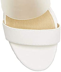 Lucky Brand Brindia White Clear Strappy Slip On Platform Wedge Fashion Sandals