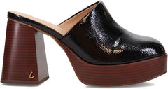 Circus By Sam Edelman Shay Black Slip On Block High Heel Platform Mules Shoes