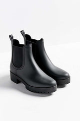 Jeffrey Campbell Cloudy Black Matte Chelsie Platform Waterproof Snow Rain Boots