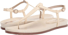 Sam Edelman Naomi Ivory Slip On Open Toe Buckle Adjustable Ankle Straps Sandals