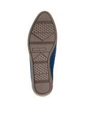 Aerosoles Clever Blue Low Wedge and Platform Round Toe Slip On Loafer