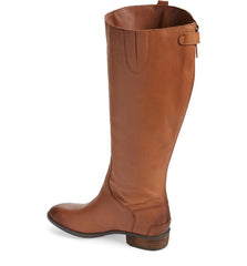 Sam Edelman Penny Whiskey Knee-High Leather Rounded Toe Western Cowboy Boot