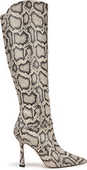Sam Edelman Elia Roccia Python Fashion Knee Pointed Toe Stiletto Heeled Tall Boots