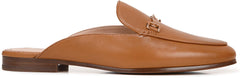Sam Edelman Linnie Saddle Leather Chain Embellished Slip On Almond Toe Flat Mule