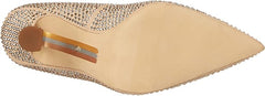 Sam Edelman Antonia Sesame Glitz Pointed Toe Slip On Spool Heel Fashion Pumps