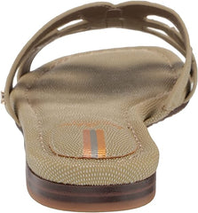Sam Edelman Bay Bay Leaf Slide Mule Open-Toe Slip-On Leather Flats Sandals