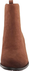 Sam Edelman Kaiti Walnut Brown Block Heel Round Toe Pull On Fashion Ankle Boots