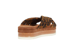Vince Camuto Rareden Platform Slip On Slide Sandal Summer Natural Leopard Mule