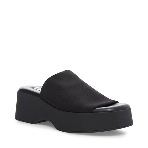 Steve Madden Slinky30 Retro Platform Slide Wedge Sandal Black