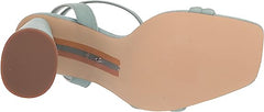 Sam Edelman Kia Tide Blue Squared Open Toe Ankle Strap Block Heeled Sandals