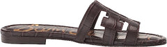 Sam Edelman Bay Dark Mahogany Slide Mule Open-Toe Slip-On Leather Flats Sandals