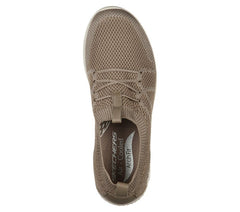 Skechers Arch Fit Flex Charcoal/Grey Breathable Mesh Slip On Rounded Toe Sneaker