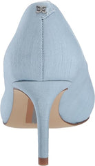 Sam Edelman Vienna Robin Egg Blue Stiletto Heel Pointed Toe Slip On Fashion Pump