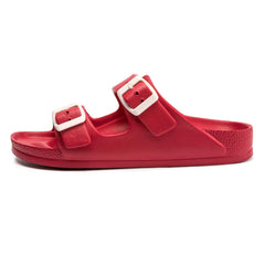 FUNKYMONKEY Women's Comfort Slides Double Buckle Adjustable EVA Flat Sandals 7