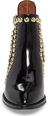 Jeffrey Campbell Rylance Black Box Gold Embellished Cut Out Buckle Ankle Booties