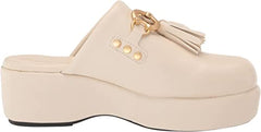 Circus by Sam Edelman Jedda Blue Fog Strappy Studs Ankle Strap Platform Mules