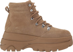 Steve Madden Husky Tan Suede Round-toe Platform Sneakers Ankle Boot