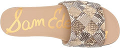 Sam Edelman Adaley Truffle Snake Multi Platform Wedge Open Toe Mule Dress Sandal