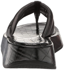 Circus NY by Sam Edelman Laina Black Fashion Soft Thong Slip On Platform Sandals