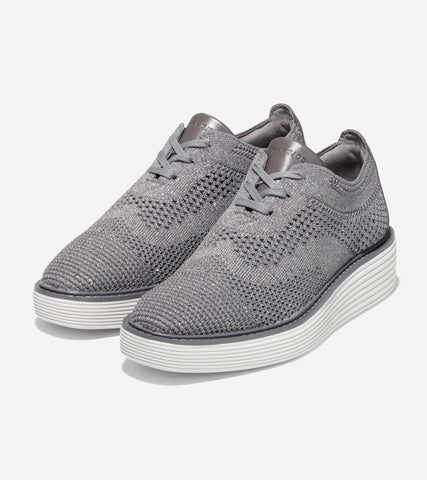 Cole Haan Original Grand Platform Stitchlite Tornado/Silver Metallic Sneakers