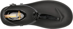 Sam Edelman Naomi Black Patent Slip On Open Toe Adjustable Ankle Straps Sandals