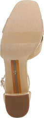Sam Edelman Jullian Bleached Beechwood Open Toe Ankle Strap Block Heeled Sandals