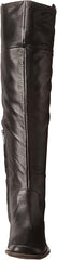 Franco Sarto Forla Black Leather Fashion Zipper Block Heel Knee High Boots