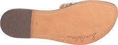 Sam Edelman Gracey Natural Multi Rounded Open Toe Woven Slip On Flats Sandals