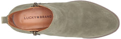 Lucky Brand Basel Ankle Bootie Olive Green Suede Side Zip (7)