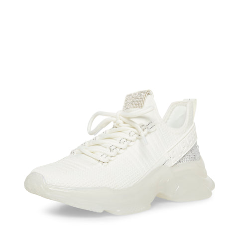 Steve Madden Maxima White Platform Boyfriend Chunky Lace Up Low Top Sneakers