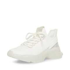 Steve Madden Maxima White Platform Boyfriend Chunky Lace Up Low Top Sneakers