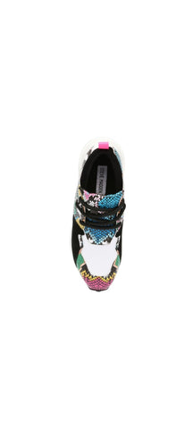 Steve Madden Cliff Snake Multi Round-Toe Lace Up Platform Fashion Sneakers