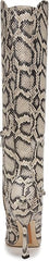 Sam Edelman Elia Roccia Python Wide Calf Pointed Toe Stiletto Heeled Tall Boots