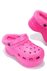 Cape Robbin Gardener-3 Platform Clogs Fashion Comfortable Slippers PINK