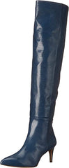 Sam Edelman Ursula Pacific Navy Pointed Toe Kitten Heel Over the Knee Boots