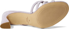 Cole Haan Adella Orchid Petal Suede Open Toe Slingback Block Heeled Sandals