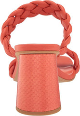 Dolce Vita Paily Persimmon Stella Slip On Braided Straps Block Heeled Sandals