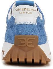 Sam Edelman Langley Azure Blue Rounded Toe Chunky Platform Low Top Sneakers