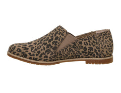 Cushionaire Duffy Cheetah Twin Gore Slip on Memory Foam Casual Loafers Shoes
