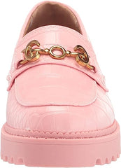 Circus By Sam Edelman Deana Sunset Pink Chain Link Round Toe Slip On Loafers
