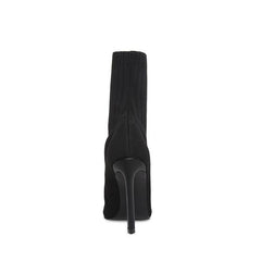 Steve Madden Discreet Stiletto High Heel Pointed Toe Sock Ankle Sock Boots Black