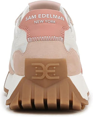 Sam Edelman Langley White/Warm Blush/Washed Coral Chunky Low Top Flat Sneakers