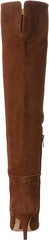 Sam Edelman Ursula Toasted Coconut Pointed Toe Kitten Heel Over the Knee Boots