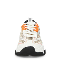 Steve Madden Possession White/Grey Lace Up Boyfriend Chunky Platform Sneakers